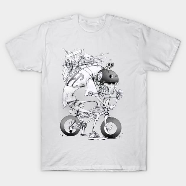 bmx rider T-Shirt by IAN TOVEY ILLUSTRATOR